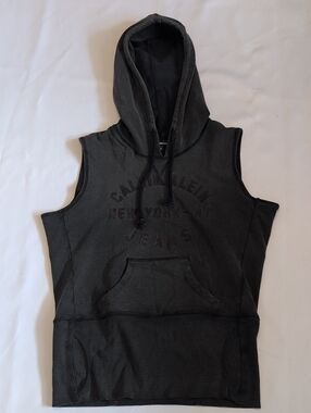 Calvin Klein Black Sleeveless Hoodie